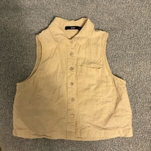 Linen cropped shirt